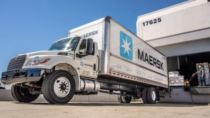 Maersk white truck